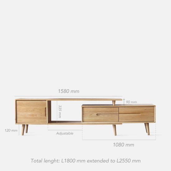 [SALE] ZIPLINE Extend TV Cabinet, Natural Oak