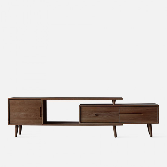 ZIPLINE Extend TV Cabinet W180-255, Walnut [SALE]