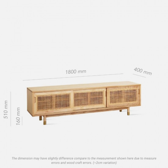 SEN RATTAN TV Cabinet L180, Dark Walnut V.2 SEN RATTAN TV Cabinet L180, Dark Walnut V.2