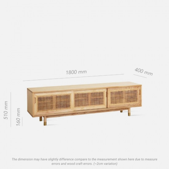 [SALE] SEN RATTAN TV Cabinet L180, Natural V.2