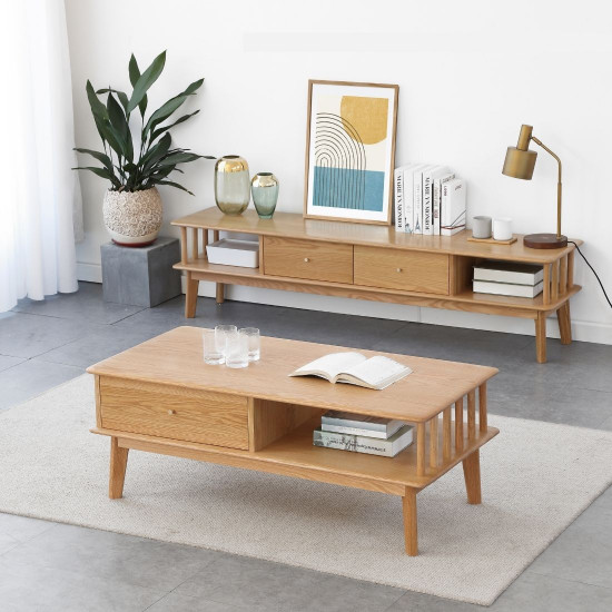 [SALE] HANNA TV Cabinet L180, Dark Walnut