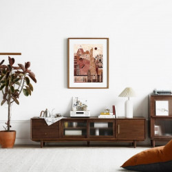 NADINE TV Cabinet, Natural Walnut, L200
