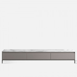 DINO Sintered Stone TV Cabinet, L200, Snow white [In-stock x2]