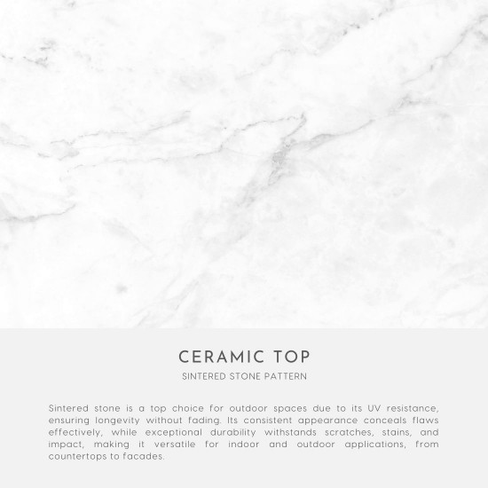 NOVA Ceramic Top TV cabinet, Black L200