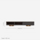 NOVA Ceramic Top TV cabinet, Black L200 NOVA Ceramic Top TV cabinet, Black L200