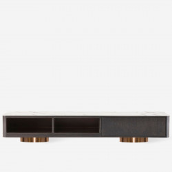 NOVA Ceramic Top TV cabinet, Black L200