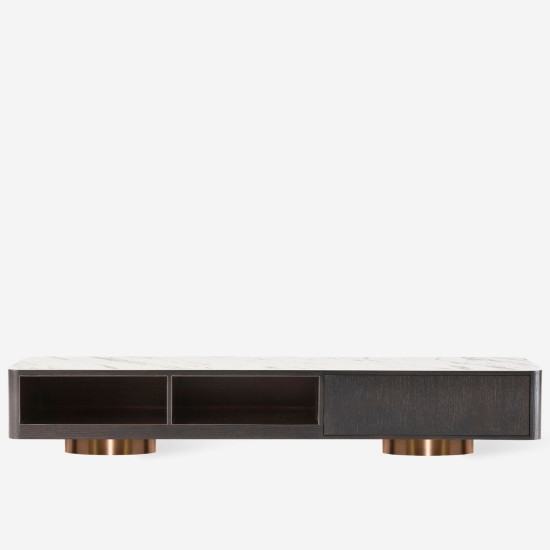 NOVA Ceramic Top TV cabinet, Black L200 NOVA Ceramic Top TV cabinet, Black L200