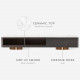 NOVA Ceramic Top TV cabinet, Black L200 NOVA Ceramic Top TV cabinet, Black L200