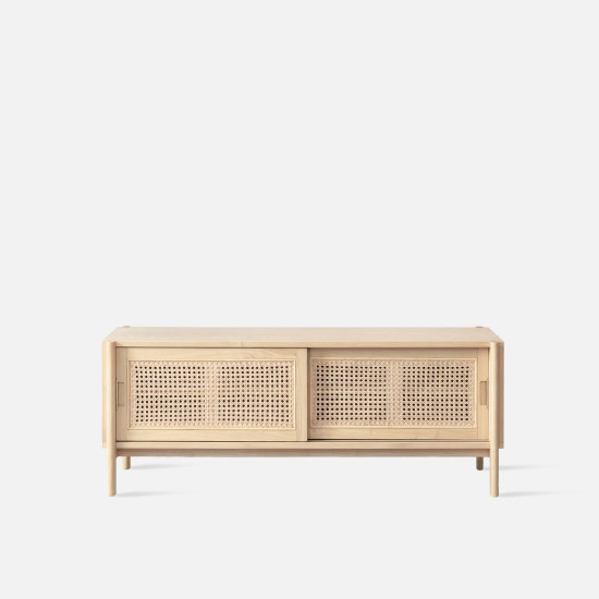 SEN RATTAN TV Cabinet L130, White Wash [2 Left]