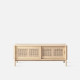 SEN RATTAN TV Cabinet L130, White Wash [2 Left]