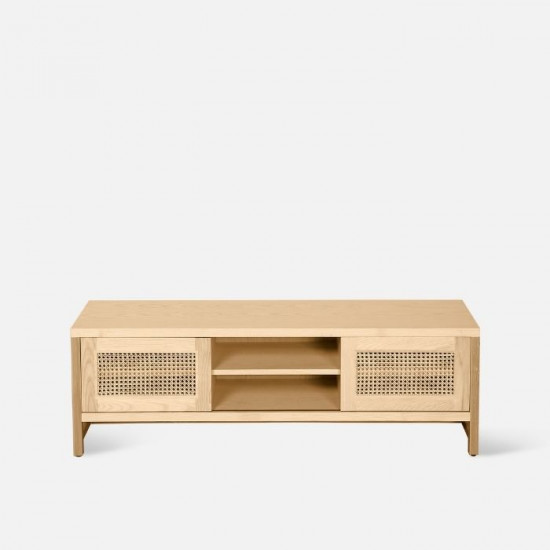 SEN RATTAN TV Cabinet, Natural Ash, L140 SEN RATTAN TV Cabinet, Natural Ash, L140