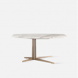 Polygon Marble Coffee Table, White