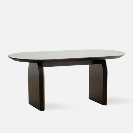 WILLOW Oval Black Ashwood Dining Table, L180