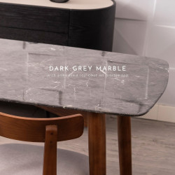 NOVA Marble Table, Dark Grey, L140 [Newly Displayed] 