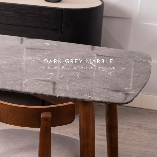 [Display] NOVA Marble Table, Dark Grey, L160