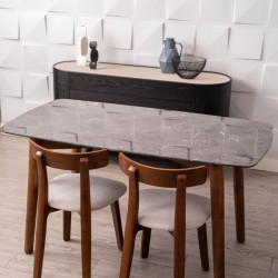 [Display] NOVA Marble Table, Dark Grey, L160