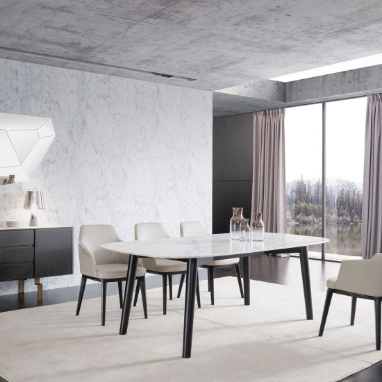 NOVA Marble Table V2, White, L140 - L240 NOVA Marble Table V2, White, L140 - L240