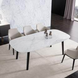 NOVA Marble Table V2, White, L160 [In-stock]