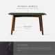 NOVA Marble Table V2, Dark Grey, L140 - L240 NOVA Marble Table V2, Dark Grey, L140 - L240