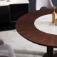 NOVA White Marble Round Table, Dia.158