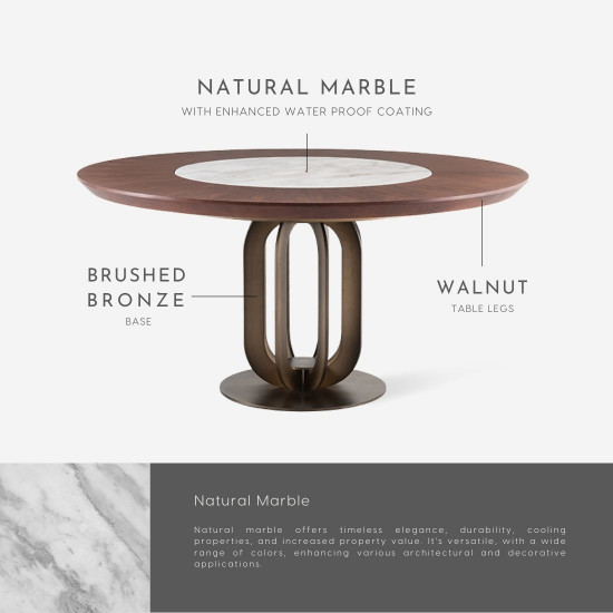 NOVA White Marble Round Table, Dia.158 NOVA White Marble Round Table, Dia.158