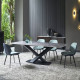 WILLOW Sintered Stone Table, L130-220, Snow white WILLOW Sintered Stone Table, L130-220, Snow white