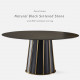 WILLOW Black Sintered Stone Round Table, D120-160