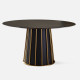 WILLOW Black Sintered Stone Round Table, D120-160