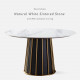 WILLOW White Sintered Stone Round Table, D120-160