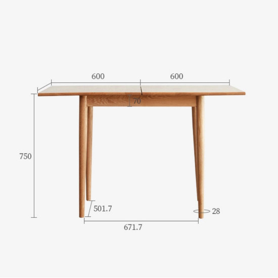 ASAMI Extendable Table, L60