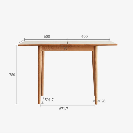 ASAMI Extendable Table, L60 ASAMI Extendable Table, L60