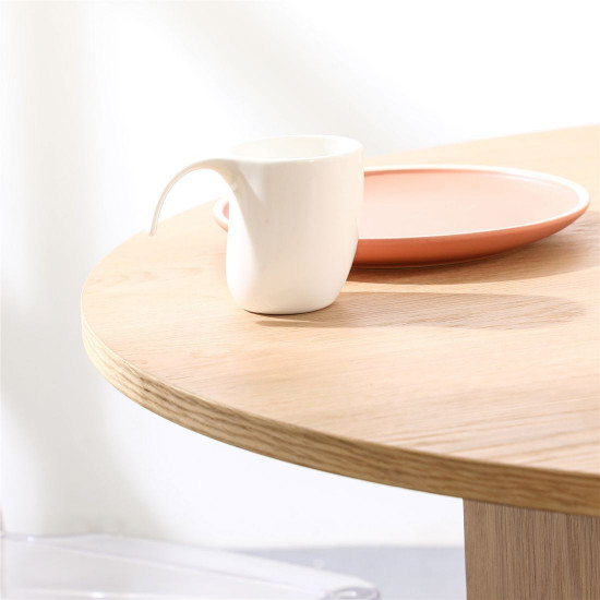 ADAMS Coffee Round Table, Oak, D80 ADAMS Coffee Round Table, Oak, D80