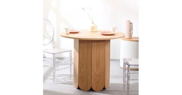 Whopper Table WHOOP II Dinning Round Table, Oak, L90