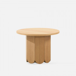 ADAMS Coffee Round Table, Oak, D50