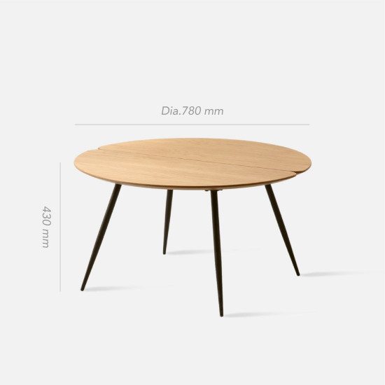 VIGGO Coffee Table, Oak, D78 [SALE]