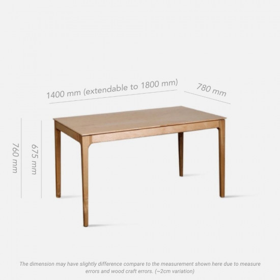 SEN Extendable Table L165 extendable to 205, Ash [SALE]