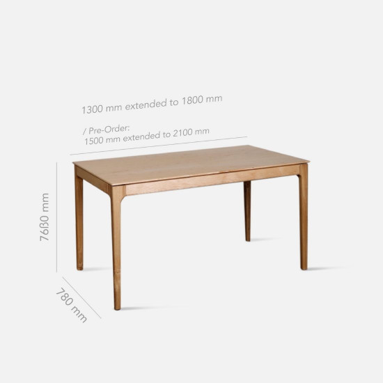 SEN Extendable Table L140-180, Walnut Brown [Display]