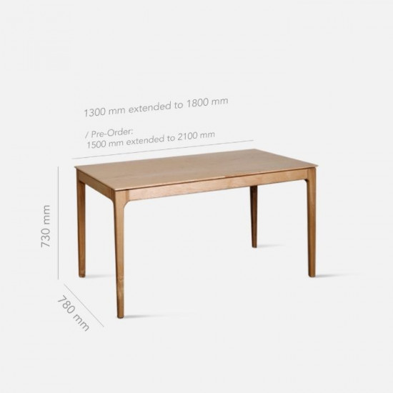 SEN Extendable Table L140-180 Ash SEN Extendable Table L140-180 Ash