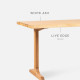 Live Edge Table, Natural Ash, L130-L180 Live Edge Table, Natural Ash, L130-L180