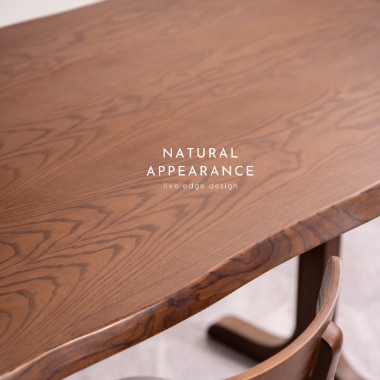 Live Edge Table, Natural Ash, L130-L180 Live Edge Table, Natural Ash, L130-L180