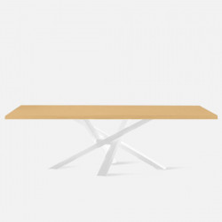 Industrial Style Dining Table, Multi-X Legs, White leg, 220cm [Display]