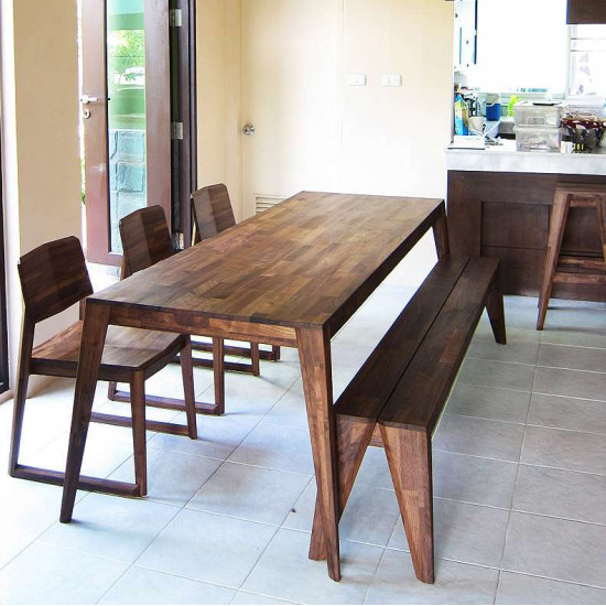 [DISPLAY] Piece Table L140 - Walnut