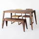 [DISPLAY] Piece Table L140 - Walnut