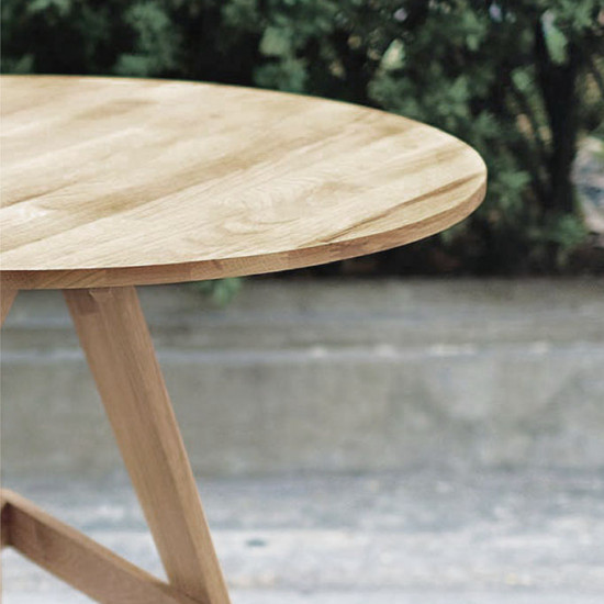 [SALE] PIECE Round Table, D100, Natural Walnut