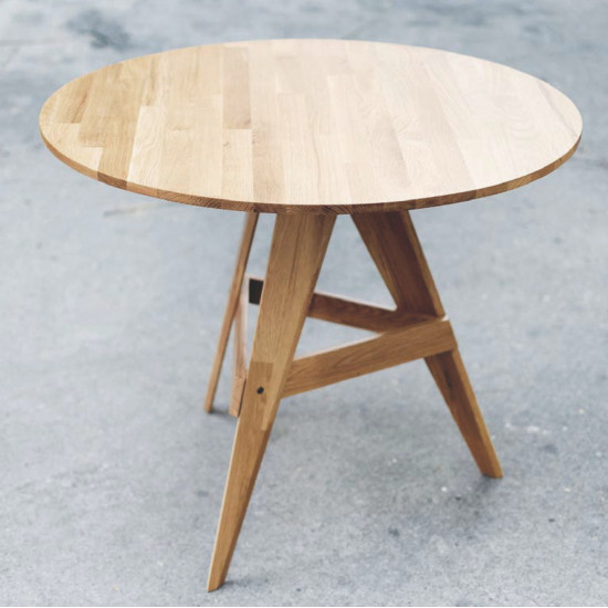 [SALE] PIECE Round Table, D100, Light Oak