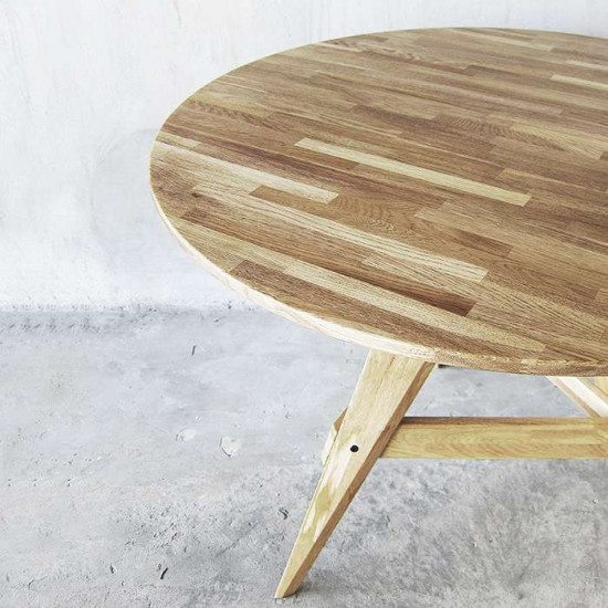 [SALE] PIECE Round Table, D100, Natural Walnut