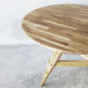 PIECE Round Table, D100, Natural Walnut