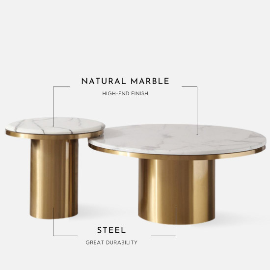 LLOYD Marble Coffee Table Set