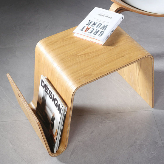 Plywood Side Table L70, Oak Plywood Side Table L70, Oak