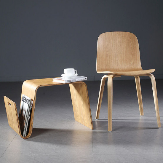 Plywood Side Table L70, Oak Plywood Side Table L70, Oak